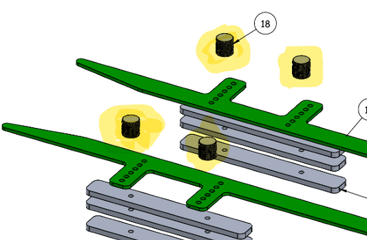 i3-008-176 Knurled Tray Guide Fastener (set of 4)